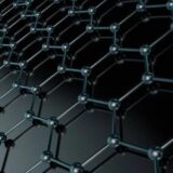 Dreidimensional dargestellte wabenförmige Graphenstruktur aus Kohlenstoffatomen