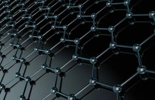 Dreidimensional dargestellte wabenförmige Graphenstruktur aus Kohlenstoffatomen